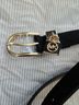 Michael Kors 100% Leather Snake Print Black Belt Size S - photo 4