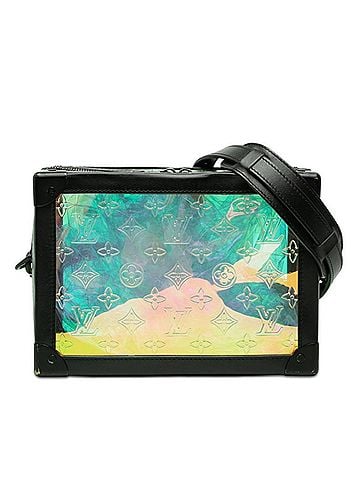 Louis Vuitton Louis Vuitton Monogram Prism Soft Trunk Crossbody Shoulder Bag M55932 Hologram Black Leather Women's LOUIS VUITTON (view 1)
