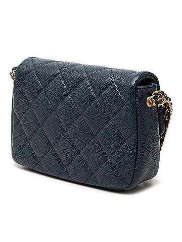 Chanel Chanel Matelassé Coco Mark Crossbody Chain Shoulder Bag, Navy Caviar Leather, Women's CHANEL (view 2)