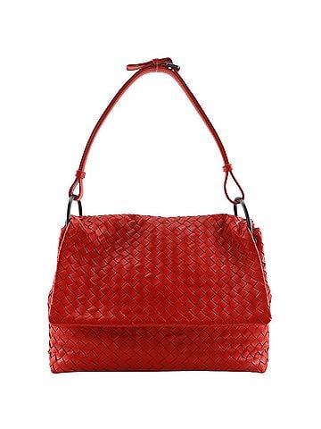 Bottega Veneta Bottega Veneta Intrecciato Shoulder Bag, Calfskin, Red, A5 Size, Magnetic Closure, Women's (view 1)