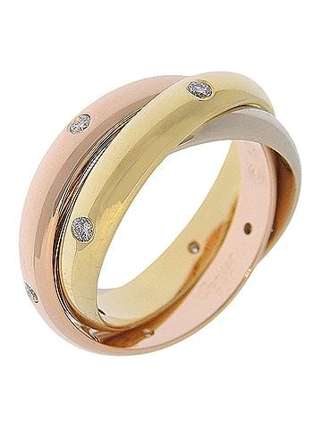 Cartier Cartier Trinity Ring, Constellation Series, 18K Yellow Gold with Diamonds, Approx. 10.0g, Women's. (view 1)