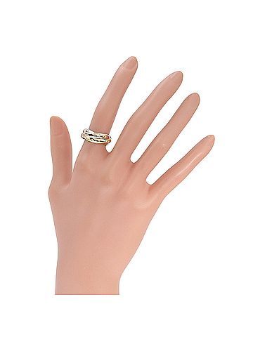 Cartier Cartier Trinity Ring, Constellation Series, 18K Yellow Gold with Diamonds, Approx. 10.0g, Women's. (view 2)