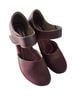 Zara 100% Leather Burgundy Purple Flats Size EU 39 - photo 1