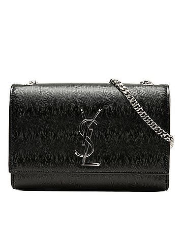 Saint Laurent Saint Laurent Kate Small YSL Logo Chain Shoulder Bag 469390BOW0N1000 Black Silver Leather Women's SAINT LAURENT (view 1)