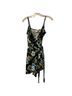 Unique Vintage Floral Black Green Blue Yellow Romper Size XS - photo 1