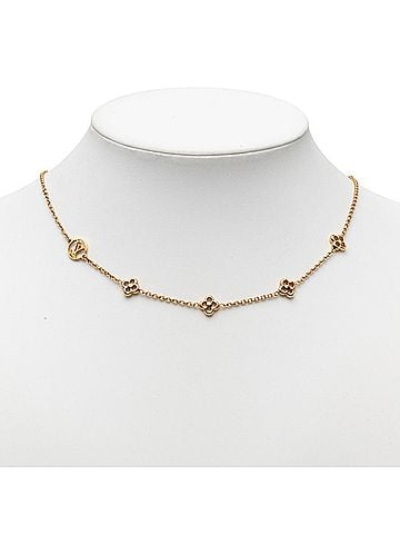 Louis Vuitton Louis Vuitton Monogram Flowerful Chain Necklace M68125 Gold Plated Women's LOUIS VUITTON (view 1)
