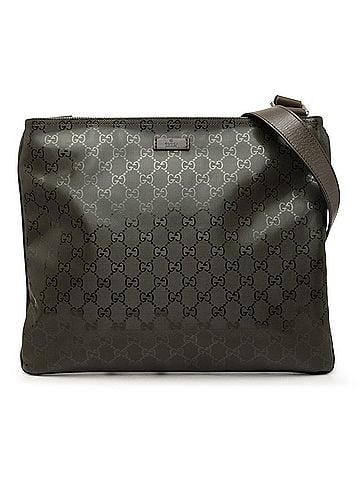 Gucci Gucci GG Imprime Crossbody Shoulder Bag 201446 Moss Green Leather Men's GUCCI (view 1)