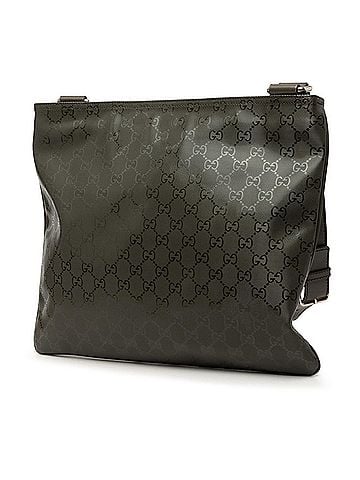 Gucci Gucci GG Imprime Crossbody Shoulder Bag 201446 Moss Green Leather Men's GUCCI (view 2)