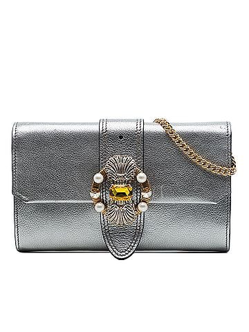 Miu Miu Metallic Goatskin Madras Crystal Embellished Crossbody (view 1)