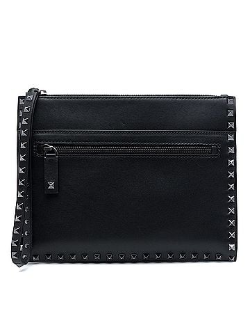 Valentino Leather Rockstud Untitled Wristlet Clutch (view 1)