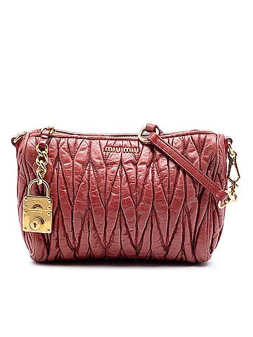 Miu Miu Matelasse Leather Shoulder Bag (view 1)
