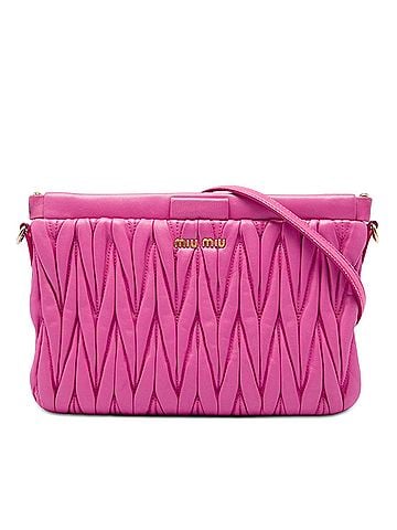 Miu Miu Matelasse Nappa Frame Clutch with Strap (view 1)