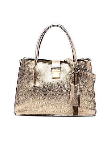 Miu Miu Metallic Goatskin Madras Push Lock Tote (view 1)