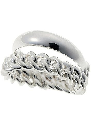 Hermès Hermes Boucles Sellier Inflexible Ring, Ag925 Silver (view 1)