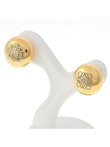 Loewe Loewe Anagram Pebble Stud Earrings JANB239X01 Sterling Silver Ag925 Gold (view 1)