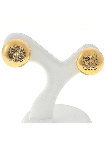 Loewe Loewe Anagram Pebble Stud Earrings JANB239X01 Sterling Silver Ag925 Gold (view 2)
