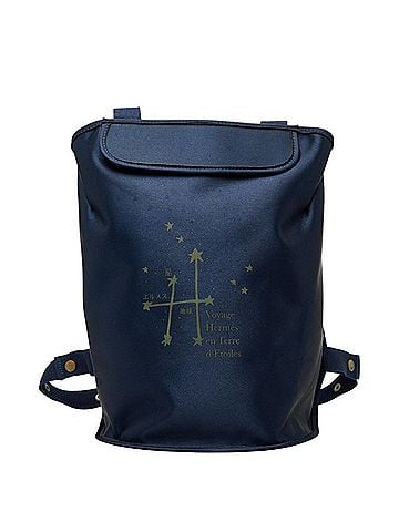 Hermès Hermes Sherpa Starry Sky Journey Exhibition Backpack, Navy Nylon, Women's HERMES (view 1)