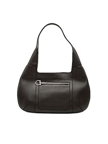 Salvatore Ferragamo Salvatore Ferragamo Gancini One-Shoulder Bag Handbag Brown Leather Women's (view 1)