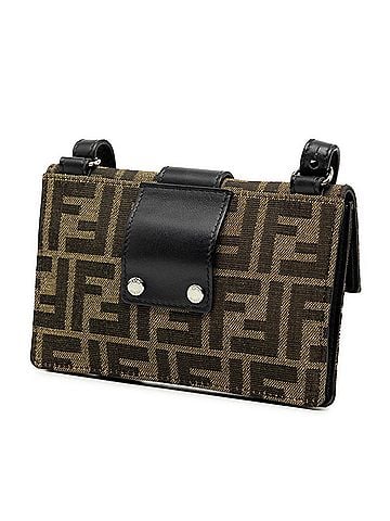 Fendi Fendi Zucca Marspio Baguette Crossbody Shoulder Bag 7M0295 Brown Black Canvas Leather Women's FENDI (view 2)
