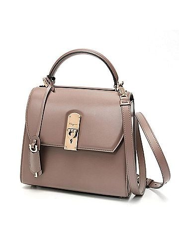 Salvatore Ferragamo Salvatore Ferragamo Ferragamo Boxys Bag Shoulder Leather Greige (view 1)