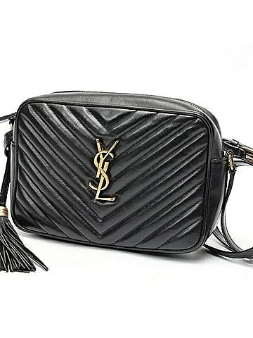 Saint Laurent Saint Laurent Lou Camera Bag with Tassel, Shoulder Bag, 612544, Leather, Black (view 2)