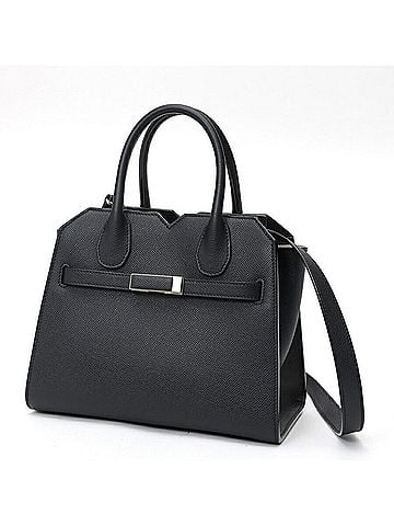 Valextra Valextra 2-Handle Milano Bag Mini Shoulder Bag, Soft Calfskin, Black (view 1)