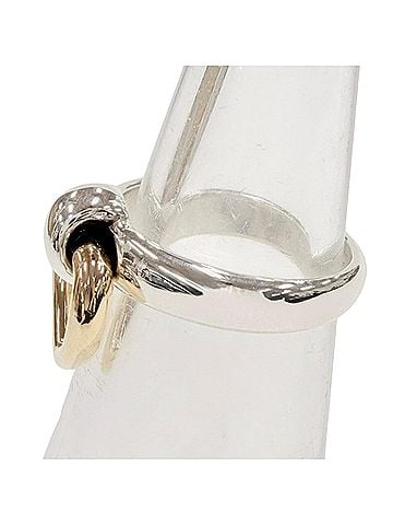 Hermès HERMES Heart Knock Ring, 925/750 Combination, Silver/Gold, Weight 4.8g, Women's. (view 2)