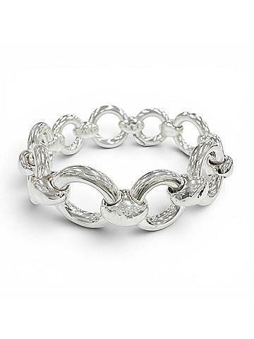 Hermès HERMES Vintage Frontaire Bracelet, SV925 Bangle, Silver, Weight 55.2g, Women's. (view 1)