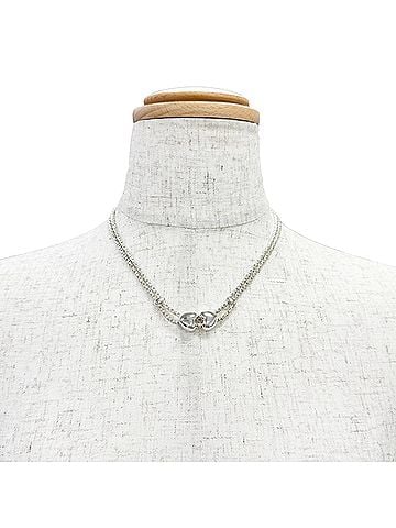 Tiffany & Co. TIFFANY&amp;Co. Tiffany Double Rope Heart 925 Choker Necklace, Silver, Weight 31.6g, Women's, Highly Recommended ? (view 2)