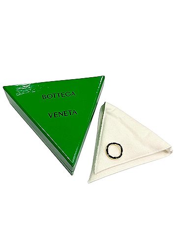 Bottega Veneta BOTTEGA VENETA AG925 Ring, Gold, Light Yellow, Green, Weight 3.4g, Men's, Comes with Box and Dust Bag. (view 2)