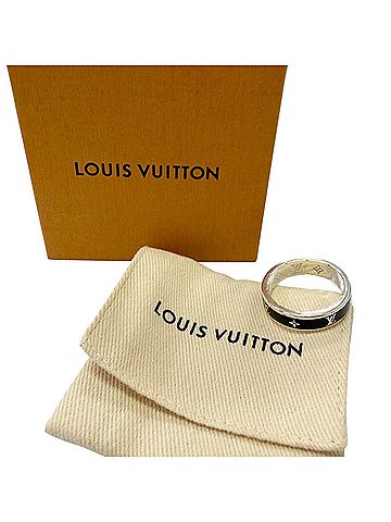 Louis Vuitton LOUIS VUITTON M1534L Ring, 2025 model, LV Spike design, AG925 Monogram pattern, Black/Silver, Size L, Made in Italy, Weight 7.1g, Men's, Comes with Box and Dust Bag. (view 2)