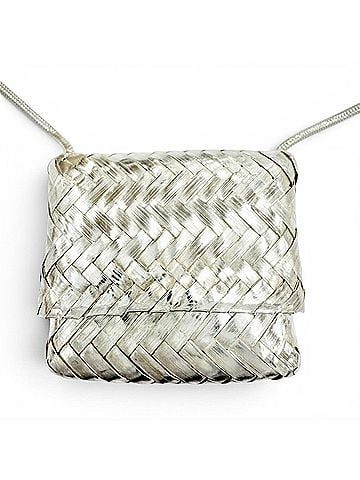 Tiffany & Co. TIFFANY&amp;Co. Tiffany Vintage 925 Pill Case Mesh Pocket Braided Design Long Necklace Silver Weight 33.2g Women's (view 2)