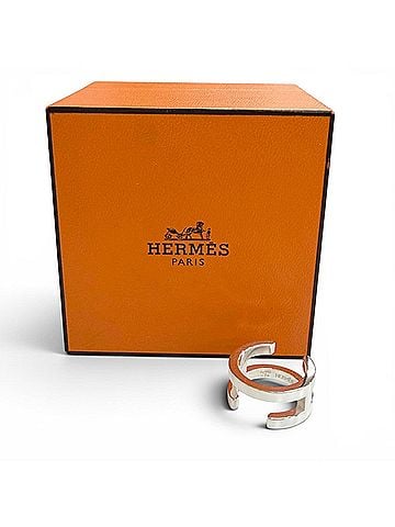 Hermès HERMES AG925 H symbol ring, silver, weight 6.9g, women's, very popular, highly recommended! (view 2)