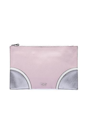 Prada Tricolor Saffiano Clutch (view 1)