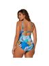 Jantzen Floral Blue One Piece Swimsuit Size 12 - photo 2