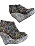 Jeffrey Campbell 100% Leather Print Multi Color Ankle Boots Size 10 - photo 2