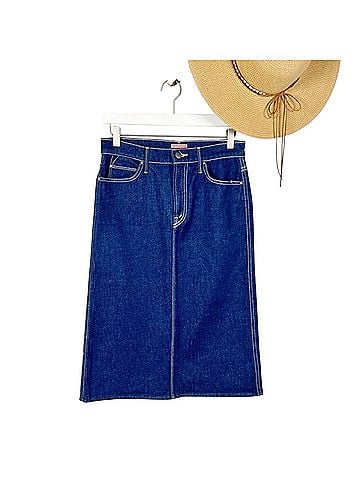 Mother Country Swooner Straight A Denim Denim Skirt (view 1)