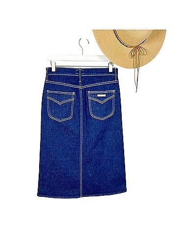 Mother Country Swooner Straight A Denim Denim Skirt (view 2)