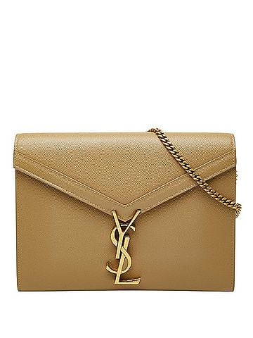 Saint Laurent Saint Laurent Cassandra Envelope Crossbody Chain Shoulder Bag Wallet Beige Leather Women's SAINT LAURENT (view 1)