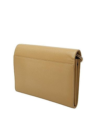 Saint Laurent Saint Laurent Cassandra Envelope Crossbody Chain Shoulder Bag Wallet Beige Leather Women's SAINT LAURENT (view 2)