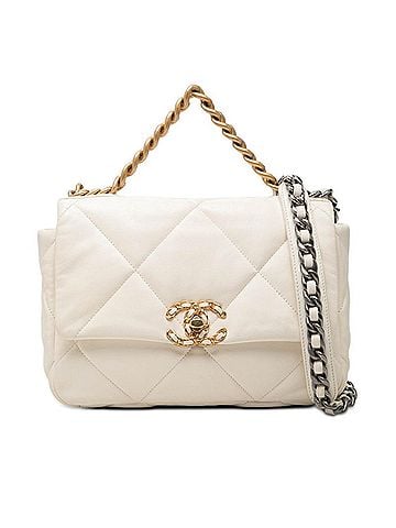 Chanel Chanel Coco Mark 19 Dixneuf Matelassé Chain Shoulder Bag AS1160 White Lambskin Women's CHANEL (view 1)