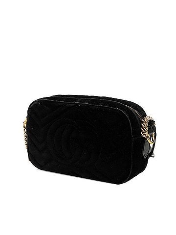 Gucci Gucci GG Marmont Crossbody Quilted Shoulder Bag 448065 Black Leather Velvet Embellished Women's GUCCI (view 2)