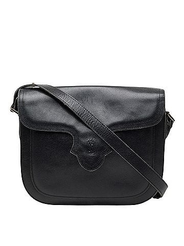 Saint Laurent Saint Laurent YSL logo shoulder bag, black leather, women's. (view 1)