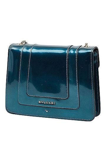 Bvlgari BVLGARI Serpenti Forever Chain Shoulder Bag, Crossbody, Blue Patent Leather, Women's (view 2)