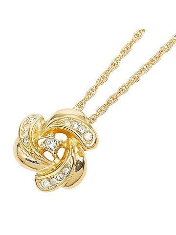 Christian Dior Christian Dior Dior necklace, gold plated, rhinestones, for women. (view 1)