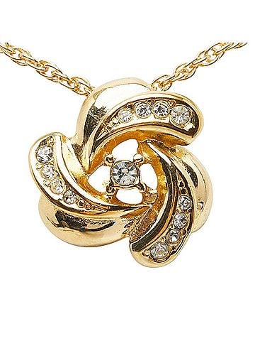 Christian Dior Christian Dior Dior necklace, gold plated, rhinestones, for women. (view 2)