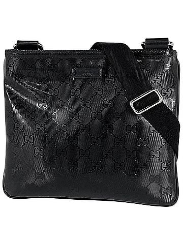 Gucci Gucci GG Imprime Shoulder Bag, Coated Canvas, Black, 201538, Women's (view 1)