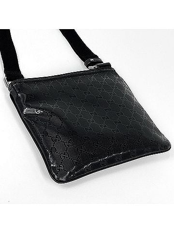 Gucci Gucci GG Imprime Shoulder Bag, Coated Canvas, Black, 201538, Women's (view 2)