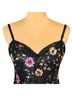 Guess 100% Polyester Floral Black Multi Color Cocktail Dress Size 12 - photo 5
