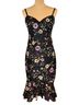 Guess 100% Polyester Floral Black Multi Color Cocktail Dress Size 12 - photo 1